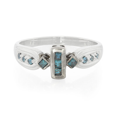 Fancy-Diamant-Silberring