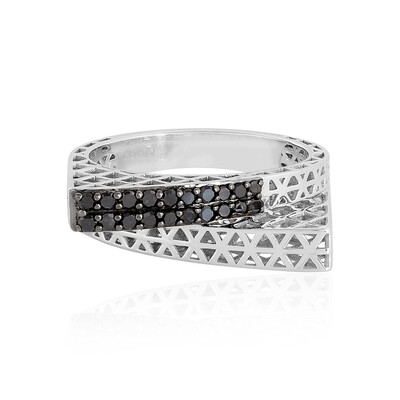 Schwarzer Diamant-Goldring (Ornaments by de Melo)