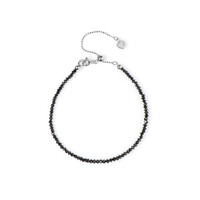 Schwarzer Diamant-Silberarmband (Adela Silber)