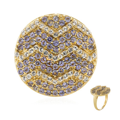 Tansanit-Goldring (Adela Gold)