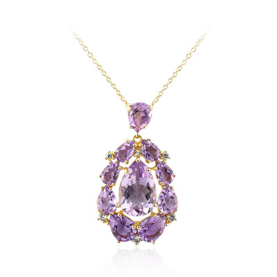 Bolivianischer Amethyst-Silberhalskette