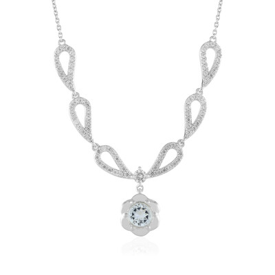 Brasilianischer Aquamarin-Silbercollier