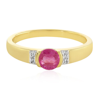 Pinkfarbener Madagaskar-Saphir-Silberring