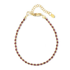 Indischer Granat-Silberarmband