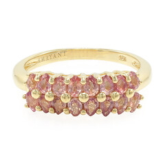 Nicht erhitzter Padparadscha-Saphir-Goldring (AMAYANI)