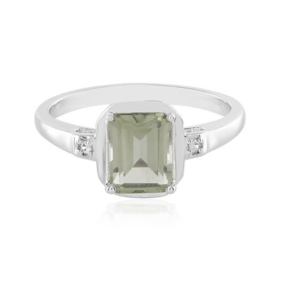 Grüner Amethyst-Silberring