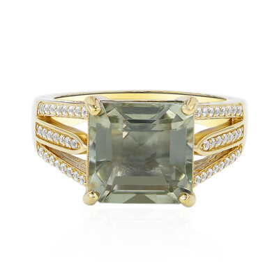 Grüner Amethyst-Silberring