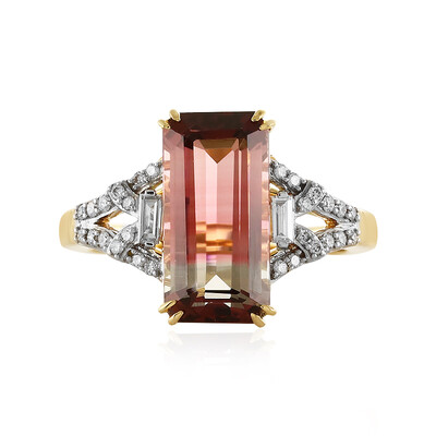 Mehrfarbiger Turmalin-Goldring (D'vyere)