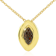 Roter I3 Diamant-Silberhalskette