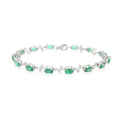Sambia-Smaragd-Silberarmband