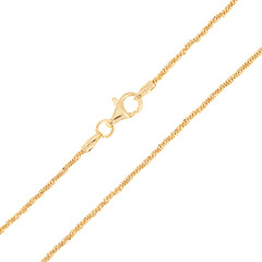 Silber-Criss-Cross-Kette - 2,53 g - 42 cm - vergoldet