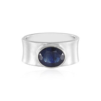 Blauer Saphir-Silberring