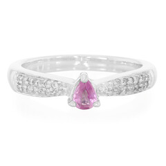 Pinkfarbener Ceylon-Saphir-Silberring