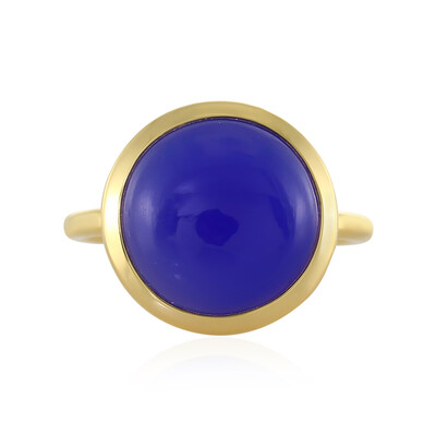 Blauer Chalzedon-Silberring