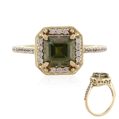 Grüner Ceylon-Zirkon-Goldring