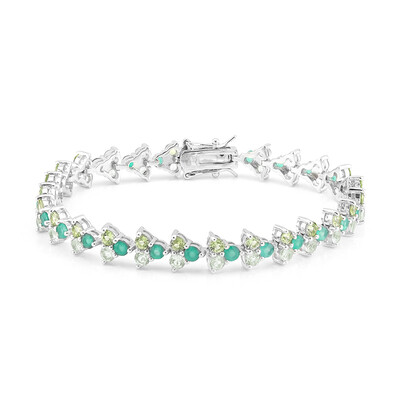 Edelstein-Silberarmband