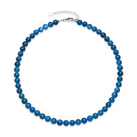 Blauer Apatit-Silberhalskette