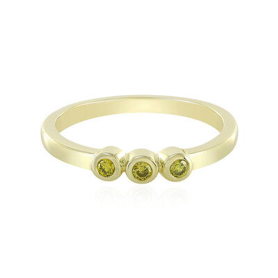 Gelber I4 Brillant-Goldring