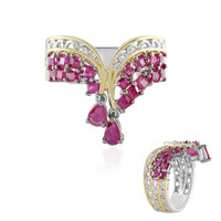 Burmesischer Rubin-Silberring (Gems en Vogue)