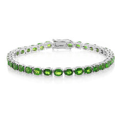 Russischer Diopsid-Silberarmband