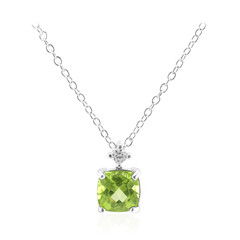 Burmesischer Peridot-Silberhalskette