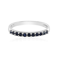 Blauer Saphir-Silberring