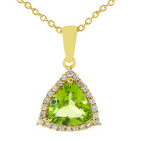 Peridot-Silberhalskette