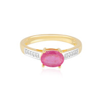 Pinkfarbener Madagaskar-Saphir-Silberring