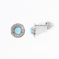 Larimar-Silberohrringe