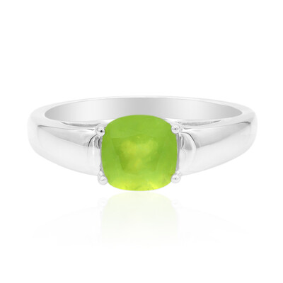 Brasilianischer Grüner Opal-Silberring
