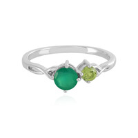 Grüner Onyx-Silberring