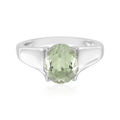 Grüner Amethyst-Silberring