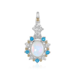 Welo-Opal-Silberanhänger mit Gold (Granulieren)