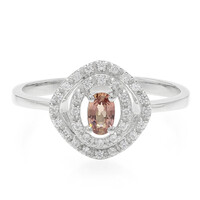 Padparadscha-Saphir-Silberring