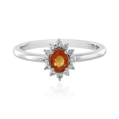 Padparadscha-Saphir-Silberring