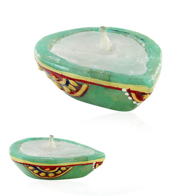 Grüner Aventurin-Diwali-Kerze