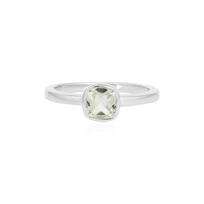 Grüner Amethyst-Silberring
