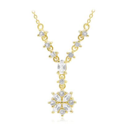 Weißer Topas-Silbercollier