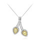 Gelber SI2 Brillant-Goldhalskette (CIRARI)