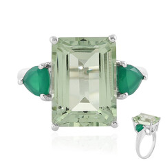 Grüner Amethyst-Silberring