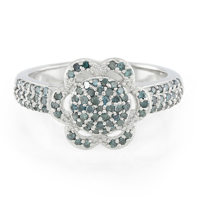Fancy-Diamant-Silberring