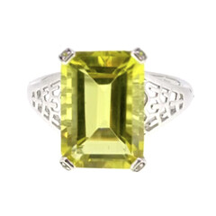 Ouro Verde-Quarz-Silberring