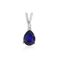 Blauer Madagaskar-Saphir-Silberanhänger