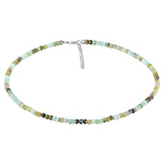 Opal-Silberhalskette