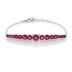 Madagaskar-Rubin-Silberarmband