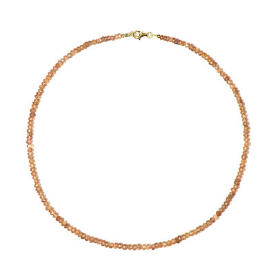 Cognac-Zirkon-Silberhalskette (Riya)