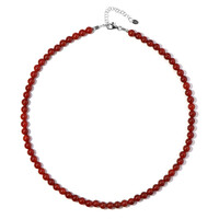 Roter Onyx-Silberhalskette