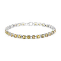 Honig-Quarz-Silberarmband