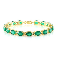 Grüner Onyx-Silberarmband