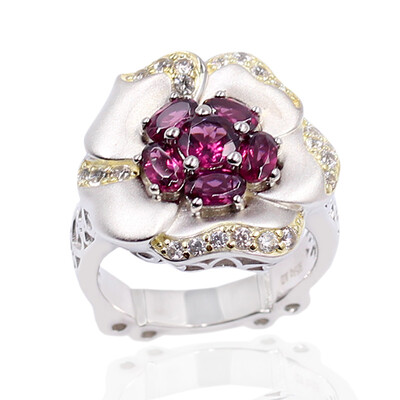 Rhodolith-Silberring (Dallas Prince Designs)